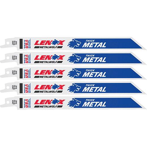 Lames de scie sabre Lenox MULTIWOLF™ WAVE EDGE™, longueur 203 mm, 14 TPI, Cond. 5 = pièces Anwendung 1