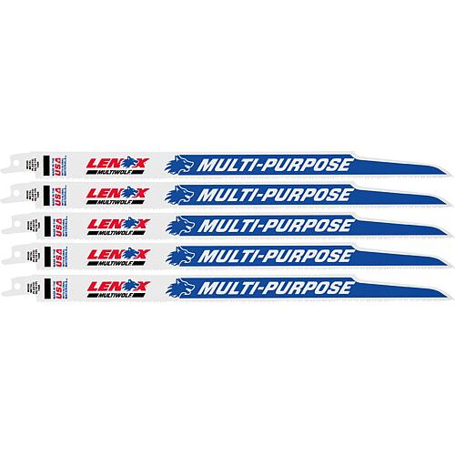 Lames de scie sabre Lenox MULTIWOLF™ WAVE EDGE™, longueur 305 mm, 10/14 TPI, Cond. 5 = pièces Anwendung 1
