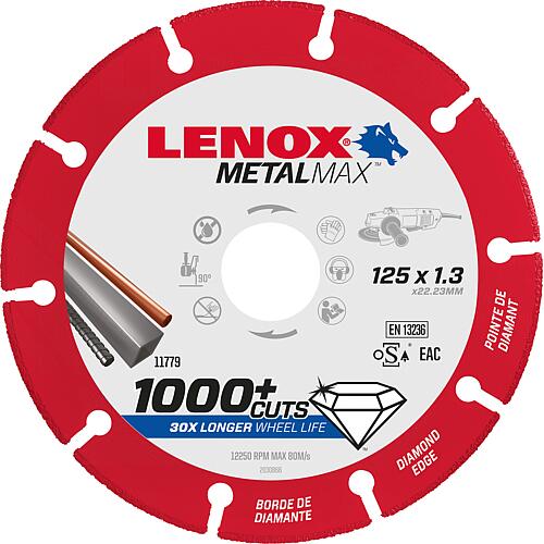 Disque diamanté Lenox 125 x 22,23 x 1,3 mm