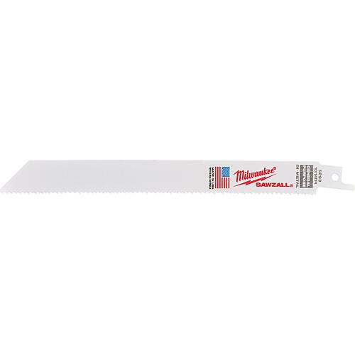 Lames de scie sabre Milwaukee General Purpose, longueur 200 mm, Cond. 5 Pièces, pour bois avec pointes, métal Standard 1