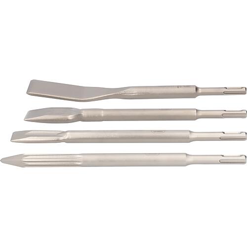 Meißel-Set heller® ENDURO selbstschärfend SDS-Plus, 4-teilig Spitz-/Flach-/Spat- und Fliesenmeißel Standard 1