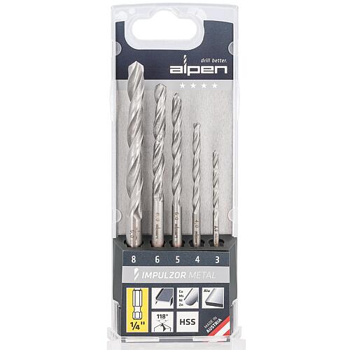 Kit de forets à métaux Alpen IMPULZOR METAL ATM5, 5 pièces, ø 3,0/,0,5,0/6,0/8,0 mm Standard 1