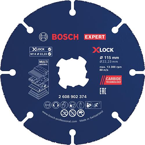 Disques à tronçonner BOSCH EXPERT Carbide Multiwheel Ø 115x22,23 mm X-LOCK