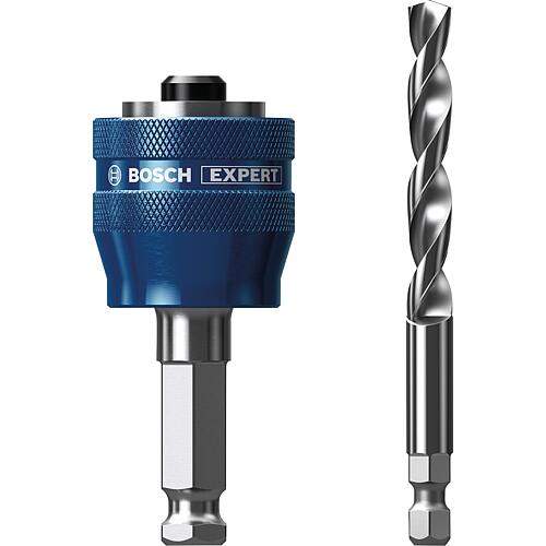 Adaptateur de scie cloche BOSCH Expert, Power Change Plus avec foret de centrage Ø7,5 longueur 105 mm, 2 pièces