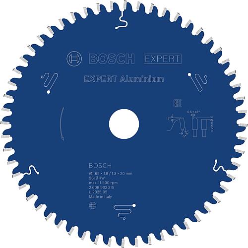 Lames de scie circulaire BOSCH EXPERT Ø 165 x 20 avec 56 dents pour aluminium