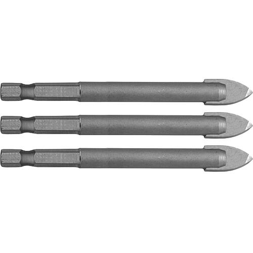 Glas- und Fliesenbohrer-Set Heller QUICKBIT CERAMICMASTER, 3-teilig Standard 1