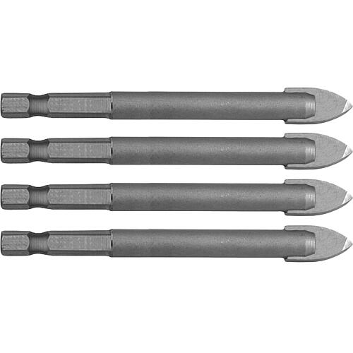 Kit de forets à verre et à carrelage Heller QUICKBIT CERAMICMASTER, 4 pièces Standard