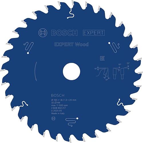 Lame de scie circulaire BOSCH EXPERT Ø 165 x 20 avec 32 dents pour bois tendre et dur