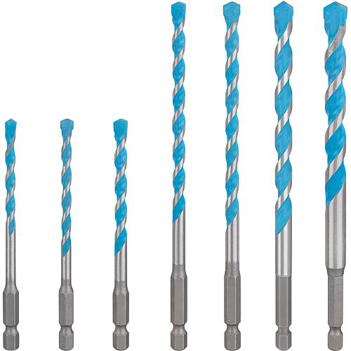Kit de forets multiusage Bosch Expert MultiConstruction, 7 pièces 
ø 5/5,5/6/6/7/8/10 mm avec emmanchement hexagonal 1/4"   Standard 1