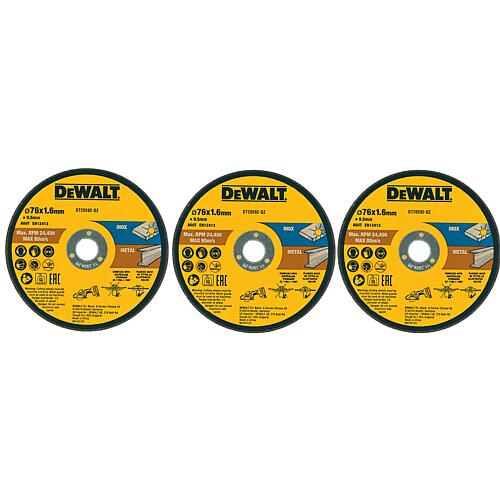 Disque à tronçonner DeWalt DT20592-QZ, ø 76 x 1,6 x 9,5 mm, Cond. de 3 pièces Standard 1