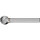 Fraise au carbure PFERD forme tête sphérique, dentelure 3 Ø 12,0mm, tige: 6mm, L: 51mm