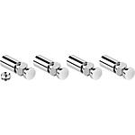 Fixation pour radiateur SDB type Jessika avec raccord milieu chromé