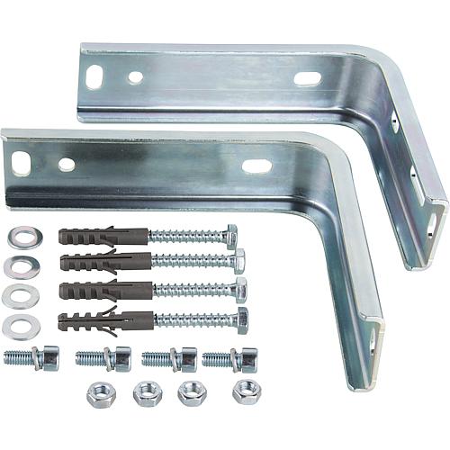 Jeu de supports muraux PAW pour modules DN25/DN32, distance au mur 100/125/150 mm
