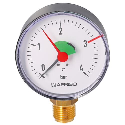 Manomètre chauffage 80 mm ø DN15 (1/2“) radial Standard 1