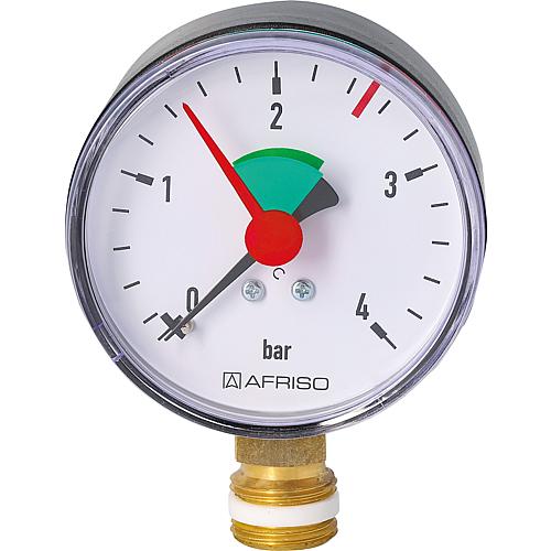 Manometre chauffage 63 mm 3/8" - 2,5 bar - radial