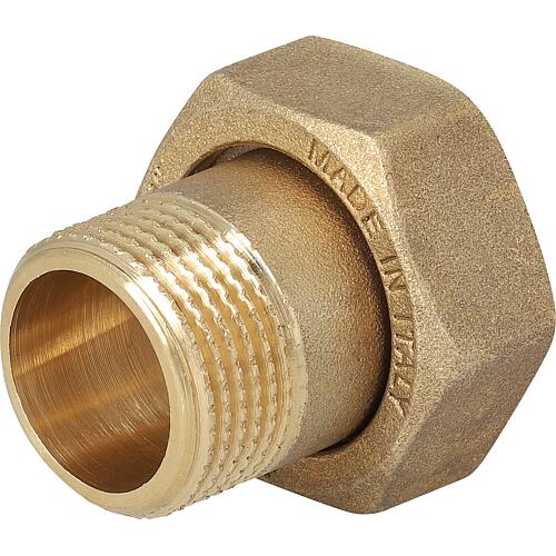 Raccord filete a vis 3/4" avec 2 ecrous chapeau douille filetee et bague etanche