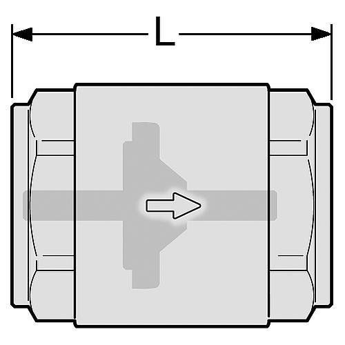 Clapet anti-retour, double femelle, max. 110°C