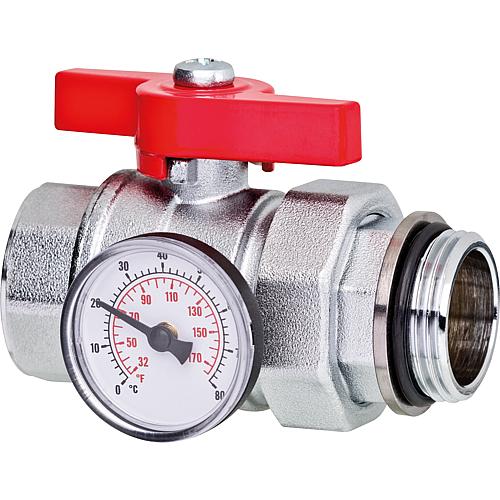 Vanne à boisseau sphérique avec thermomètre Standard 1