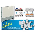 Kit collecteur de chauffage au sol pour 6 servomoteurs + 6 moteurs Evenes 230 V, NC