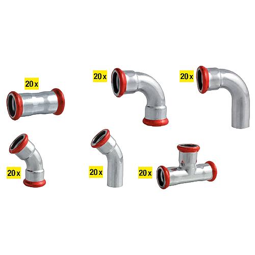 Raccords à sertir Raccords à sertir en acier C Contour M,
120 pièces Standard 1