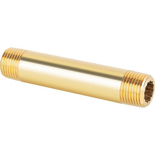 nipple double laiton 1/2" x 100mm
