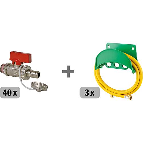 Pack de robinets à boisseau sphérique KFE modèle lourd, y compris kit de remplissage du chauffage Standard 1