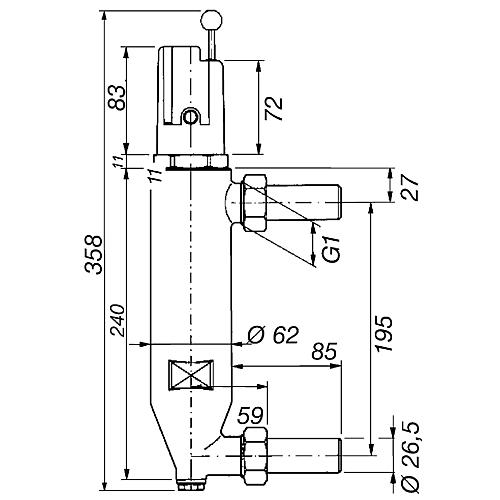 Sécurité manque d'eau, mécanique, type WMS-WP 6, DN20 (3/4") Standard 3