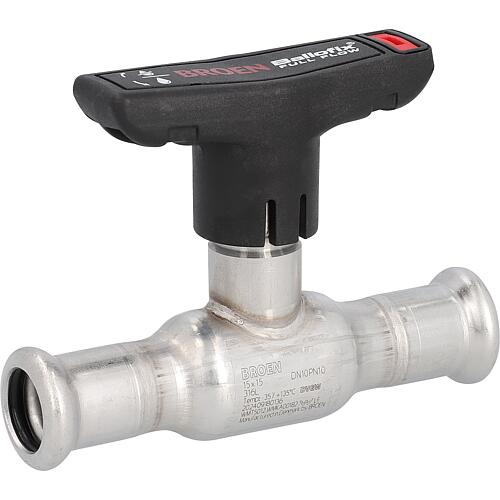Robinet à boisseau sphérique en acier inoxydable avec poignée papillon Standard 1
