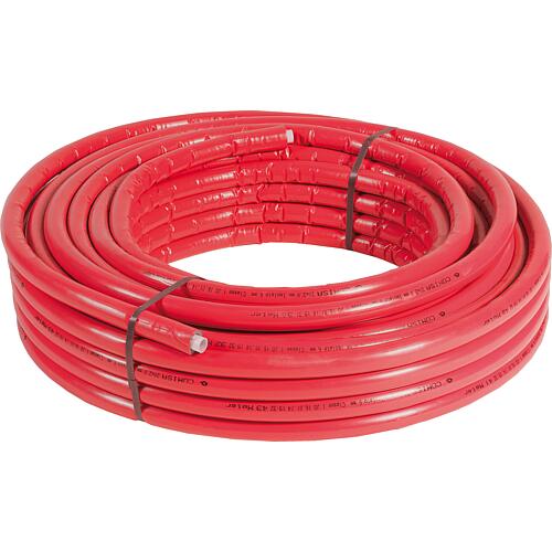 Tube multicouche PE-RT avec isolation rouge (6 mm) en couronne Standard 1