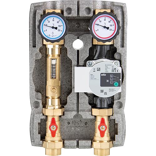 Kit hydraulique circuits de chauffage Easyflow DN25 (1"), non mélangé avec débitmètre, Wilo Para 25/6 SC Standard 1