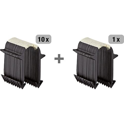 Pack promotionnel 10x + 1x agrafes gratuites pour tubes Ø extérieur 16-20 mm, longueur 60 mm, UE = 300 pièces