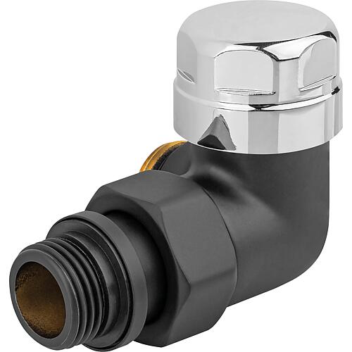 Vanne thermostatique 130 TB S, noir mat, équerre, gauche Standard 1