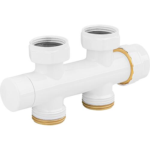Bloc de robinets thermostatiques design, blanc, DN 20 (3/4") Standard 2