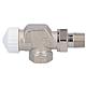 Soupape thermostatique Heimeier V-exact II bronze nickele R 1/2" forme axiale équerre inversée