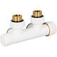 Bloc de robinets thermostatiques design, blanc, DN 20 (3/4") Standard 1