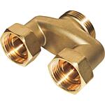 Raccord à vis double pour mitigeur thermostatique