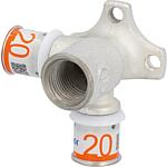 Coude à double paroi S-Sertir Uponor L avec Femelle Plus