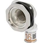 Coude de raccordement S-Sertir Uponor plat avec Femelle Plus