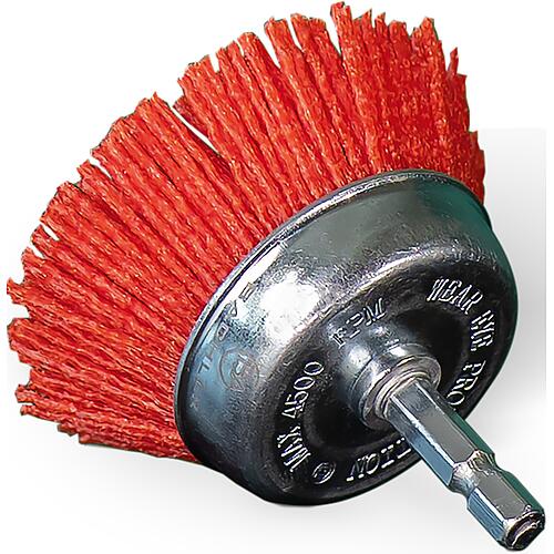 Nylon Rückwand-Reinigungsbürste mit Sechskant-Aufnahme Anwendung 1