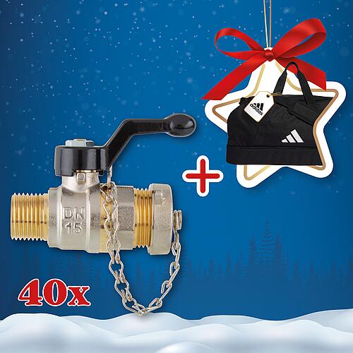 Paquet de Saint-Nicolas 40x Robinets à boisseau sphérique Tappy + sac d'entraînement Adidas gratuit Standard 1