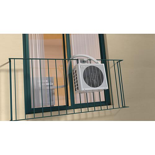 Support universel PortaSplit, pour fenêtres de toit et garde-corps de balcon Anwendung 1
