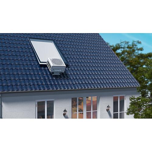 Support universel PortaSplit, pour fenêtres de toit et garde-corps de balcon Anwendung 2