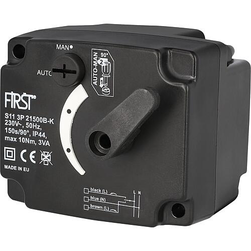 Servomoteur First pour mélangeurs, type S11, pour régulations 3 points Standard 2
