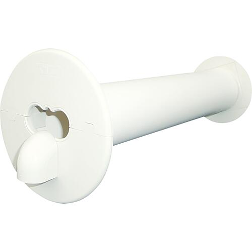 Traversée de paroi pour conduites de froid avec cadre de finition, blanc Standard 1