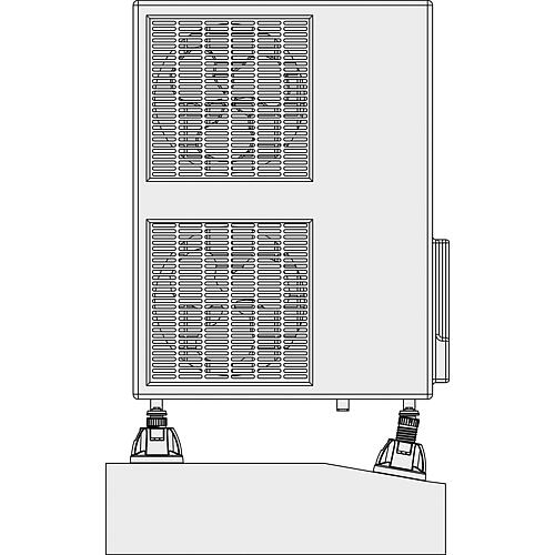 Pied en caoutchouc "Zeus", vulcanisé, réglable et articulé Anwendung 1