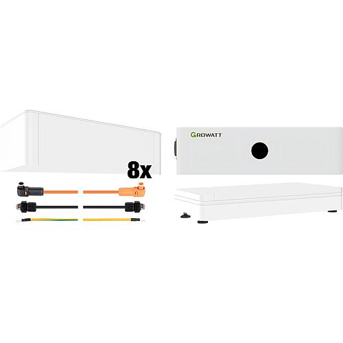 Kit de stockage PV, Growatt, 20,48 KWh hybride, 12 pièces Standard 1