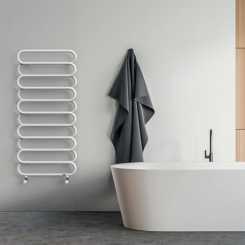 Radiateurs sèche-serviettes Loop, blanc mat Anwendung 1
