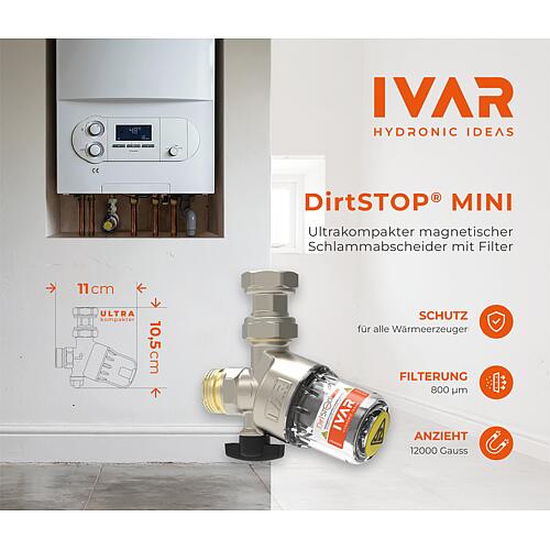 Désemboueur magnétique Dirstop Mini, DN 20 (3/4") Mâle Anwendung 3