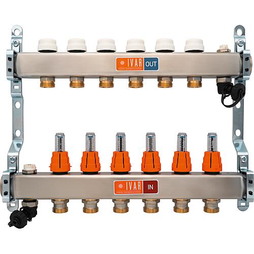 Collecteur de chauffage DN 25 (1 ") en acier inoxydable, type CI 587C Standard 1