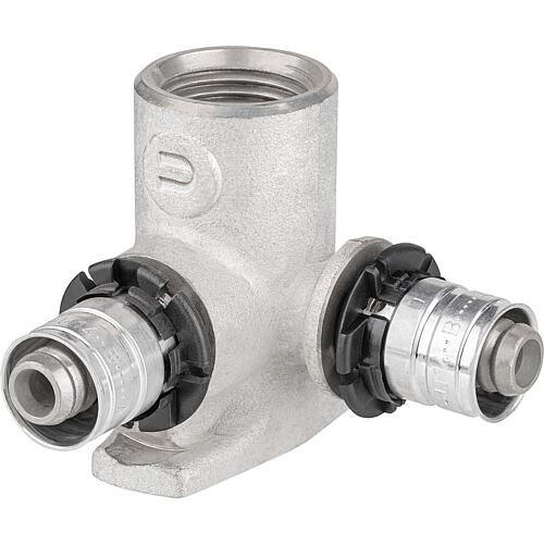 Coude à double paroi S-Sertir Uponor L avec Femelle, ø 14 mm - DN 15 (1/2") FR-14 Standard 1